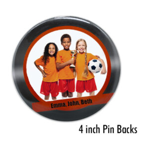 Pin Back - 4 Inch Photo Button